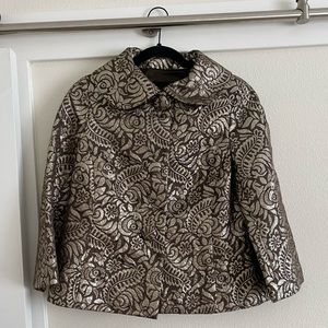 Gold Silk Jacquard Banana Republic Jacket